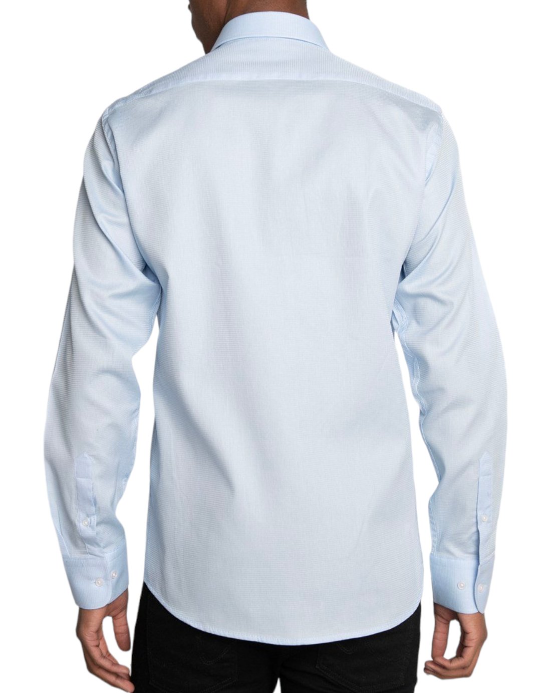 Classic Fit Blue Long Sleeve Cotton Texture Shirt 99percenthandmade   