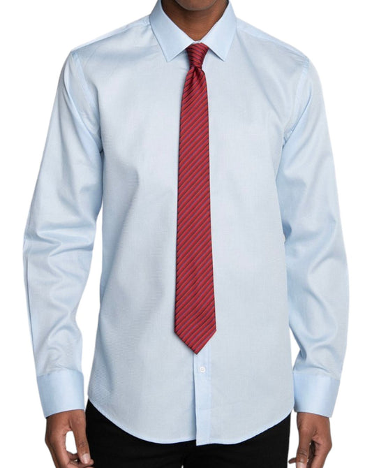 Classic Fit Blue Long Sleeve Cotton Texture Shirt 99percenthandmade   