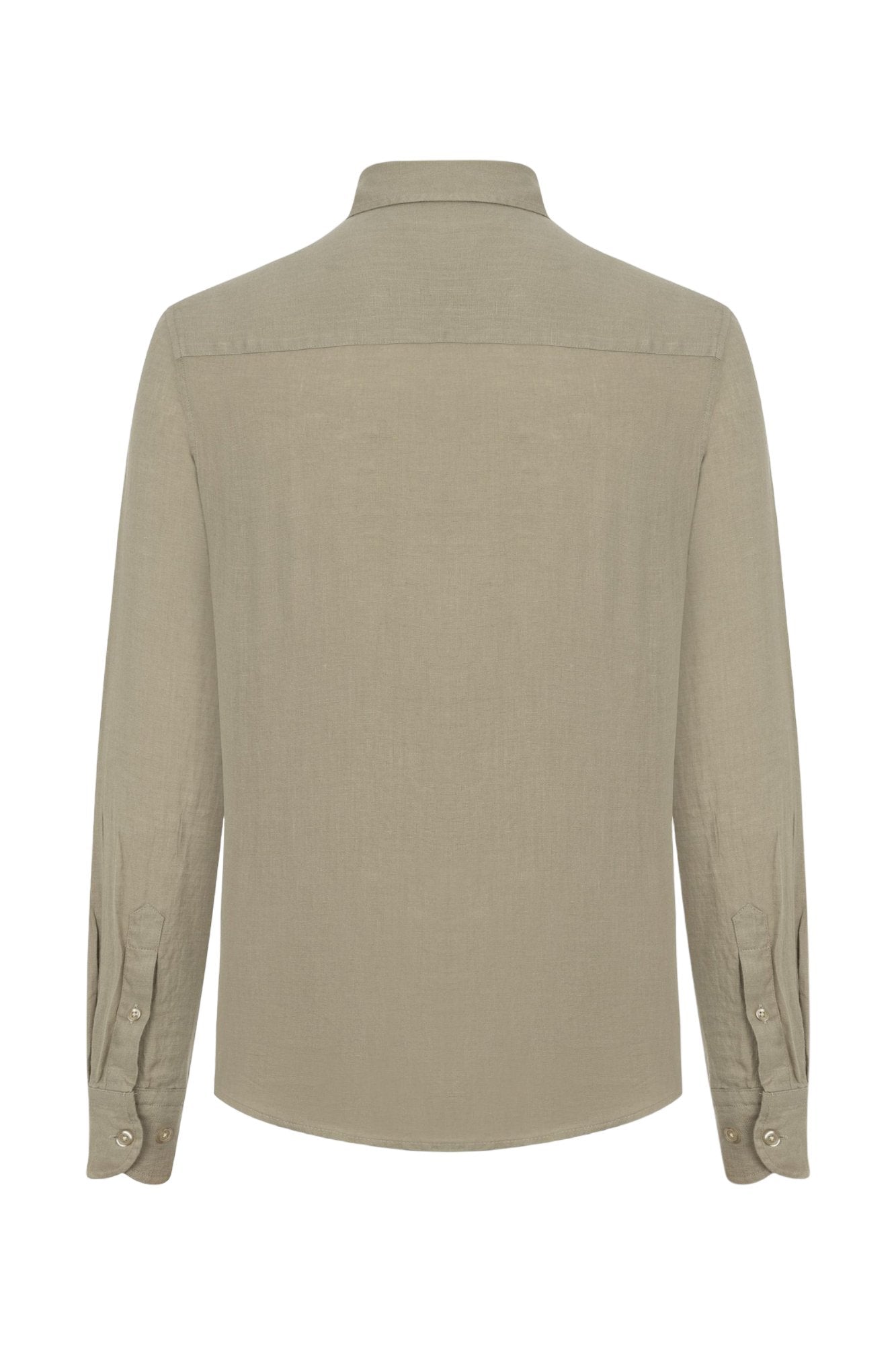 Classic Fit Linen Beige Long Sleeve Shirt Shirt 99percenthandmade   