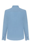 Classic Fit Linen Blue Long Sleeve Shirt Shirt 99percenthandmade   