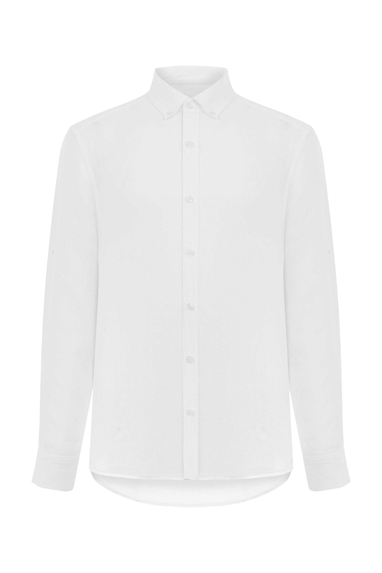 Classic Fit Linen White Long Sleeve Shirt Shirt 99percenthandmade   