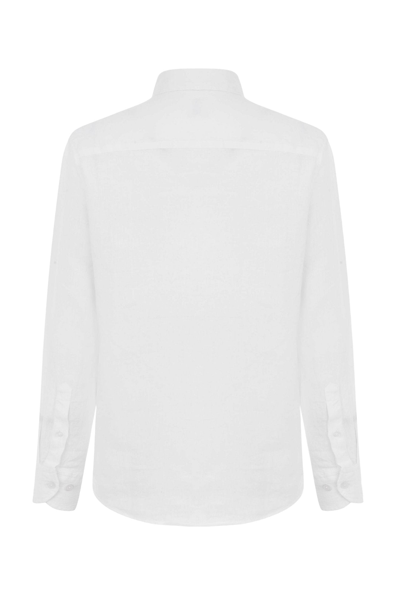 Classic Fit Linen White Long Sleeve Shirt Shirt 99percenthandmade   