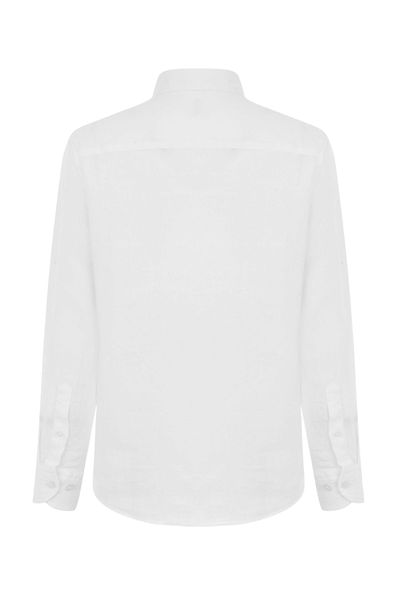 Classic Fit Linen White Long Sleeve Shirt Shirt 99percenthandmade   