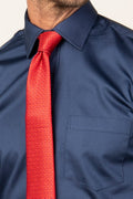 Classic Fit Long Sleeve Cotton Satin Blue Shirt 99percenthandmade   