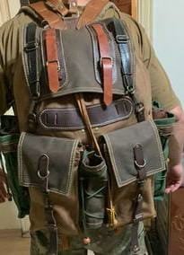 Custom Leather and Waxed Canvas  Backpack for Travel bag, Camping bag, military bag  | 37 to 40 Liter | Personalization  for your request bushcraft - camping - hiking backpack 99percenthandmade   