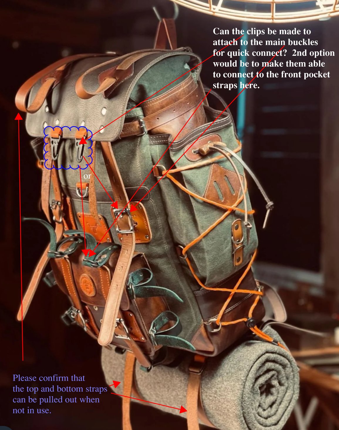 Custom Order Daniel | Bushcraft Design Finalist | Handmade Leather and Canvas Backpack for Travel, Camping,Military | 45 Liter Custom Order Daniel | Bushcraft Design Finalist | Handmade Leather and Canvas Backpack for Travel, Camping,Military | 45 Liter