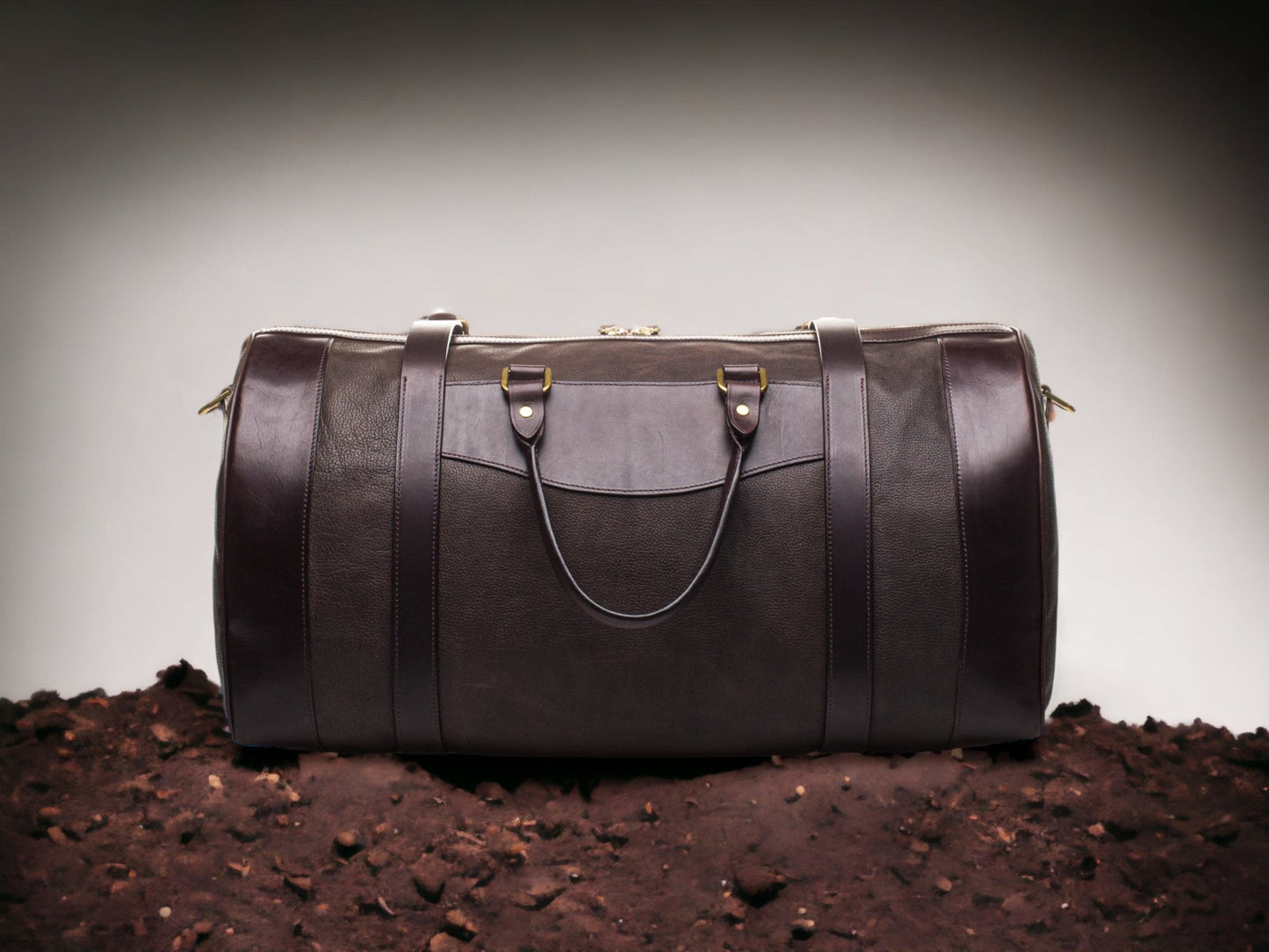 Dark Brown - Light Brown | Leather | Duffle Bag | Handmade Duffle Bag  | Weekend Bag | Travel | Leather Bag | Duffle Purse Crossbody  99percenthandmade   