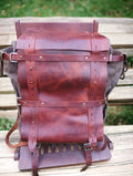Daypack | Handmade | Leather Canvas Backpack | Brown - Beige colour options | Bushcraft Backpack | Camping Backpack | Hiking Backpack | Travel Backpack bushcraft - camping - hiking backpack 99percenthandmade   