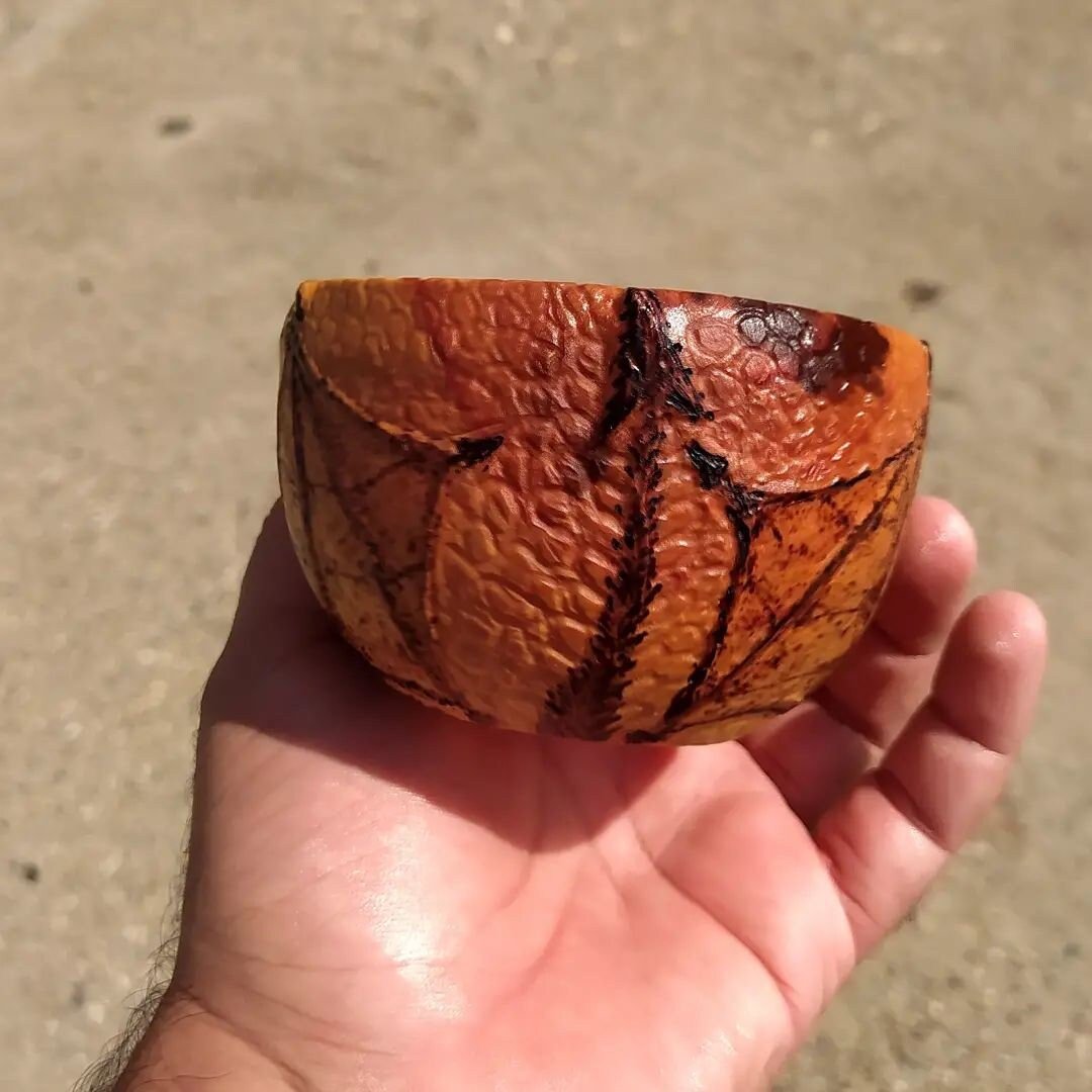 Kuksa. Handmade Wooden Mug SALMON With Carving. Gift for a Hunter