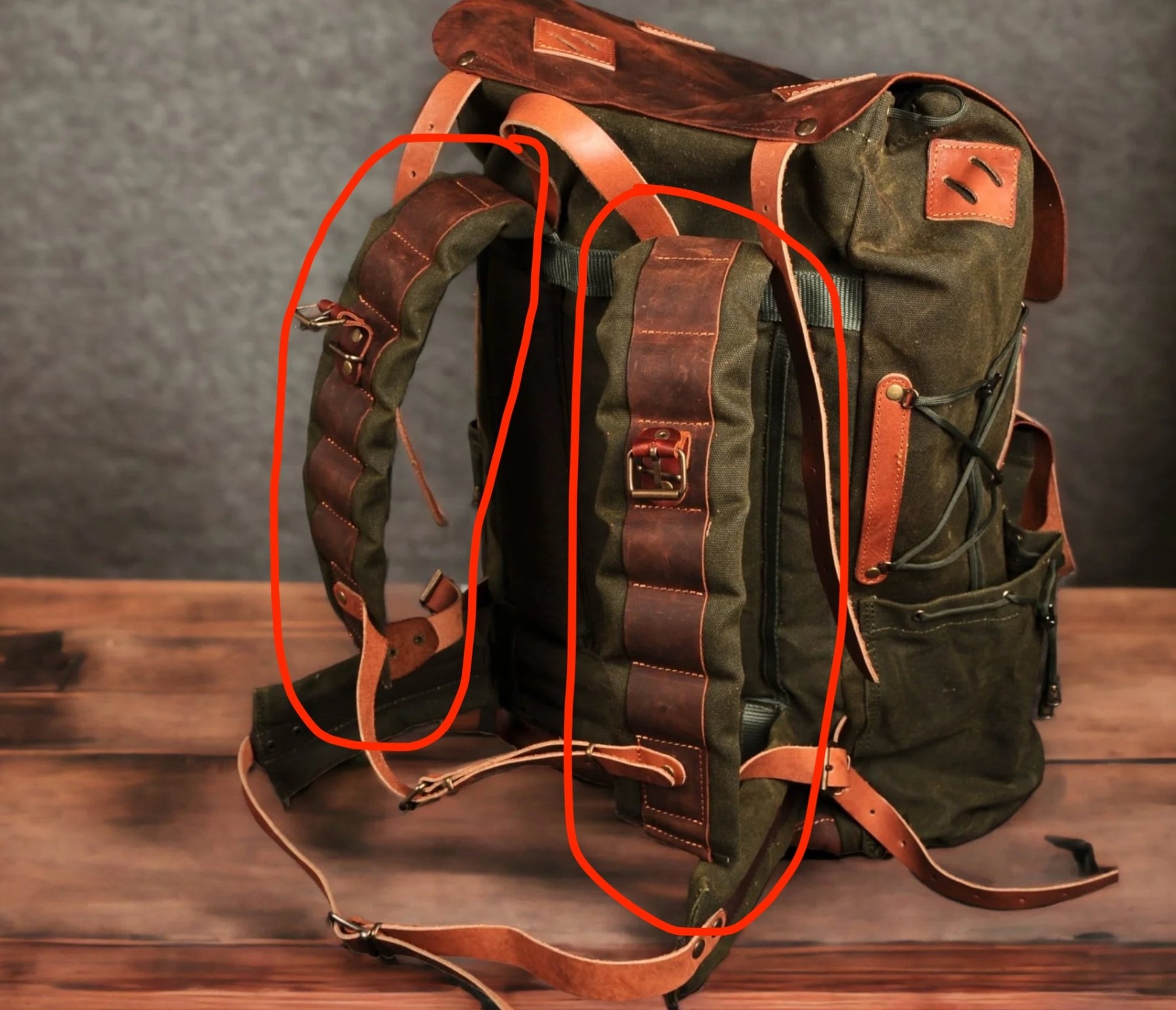 For Noah Custom order  | Brown | Bushcraft  | Camping  | Hiking | Rucksack | Backpack | Outdoor Backpack | Personalization bushcraft - camping - hiking backpack 99percenthandmade   