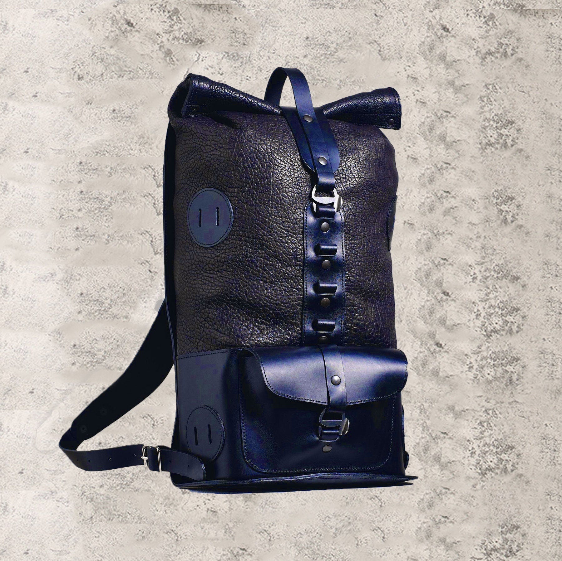 Full Leather Backpack | Hiking Backpack | Daypack |  Biker | Leather | Bushcraft Backpack | Camping Backpack | Bag | Rucksack backpack 99percenthandmade   
