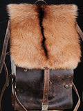 Fur Leather Backpack | Fur | Handmade Waxed Canvas Backpack for Travel, Camping, Bushcraft | 30,40,50 Litres option  99percenthandmade   