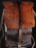 Fur Leather Backpack | Fur | Handmade Waxed Canvas Backpack for Travel, Camping, Bushcraft | 30,40,50 Litres option  99percenthandmade   