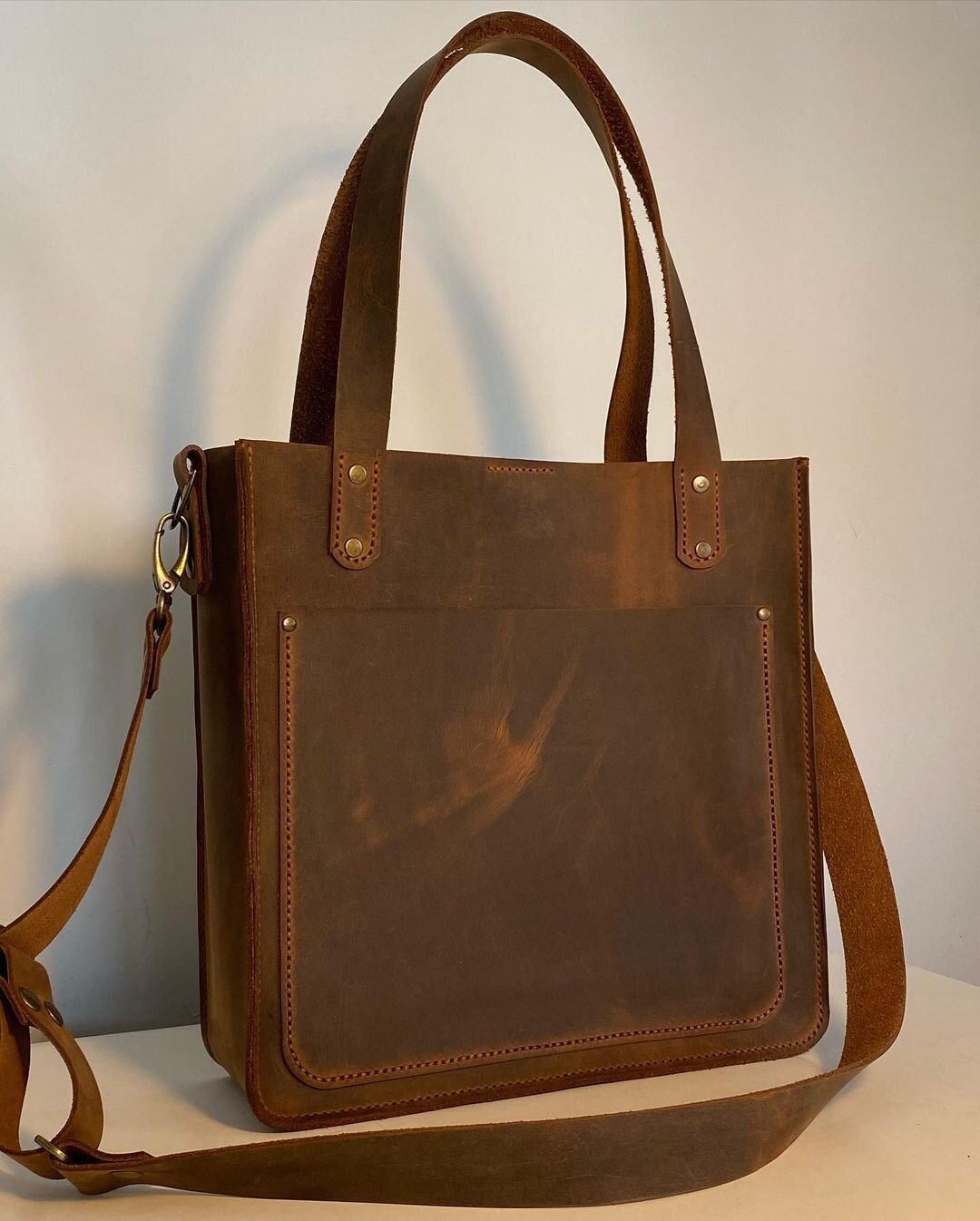 Genuine Leather Limited Handmade Bag Special Designer design with wallet on your name | For Special Discont PM Me  99percenthandmade   