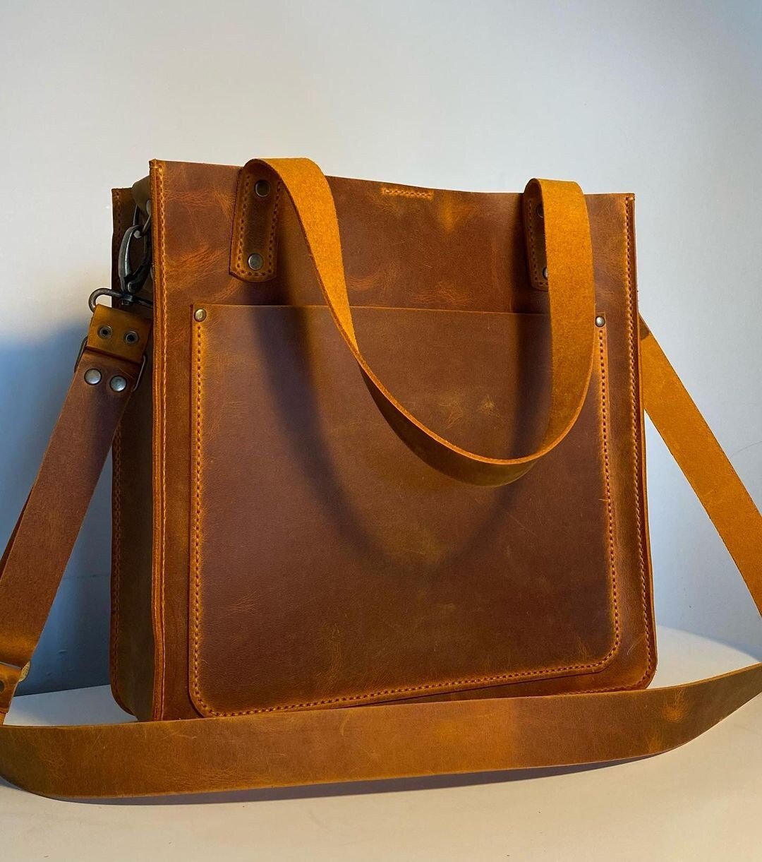Genuine Leather Limited Handmade Bag Special Designer design with wallet on your name | For Special Discont PM Me  99percenthandmade   