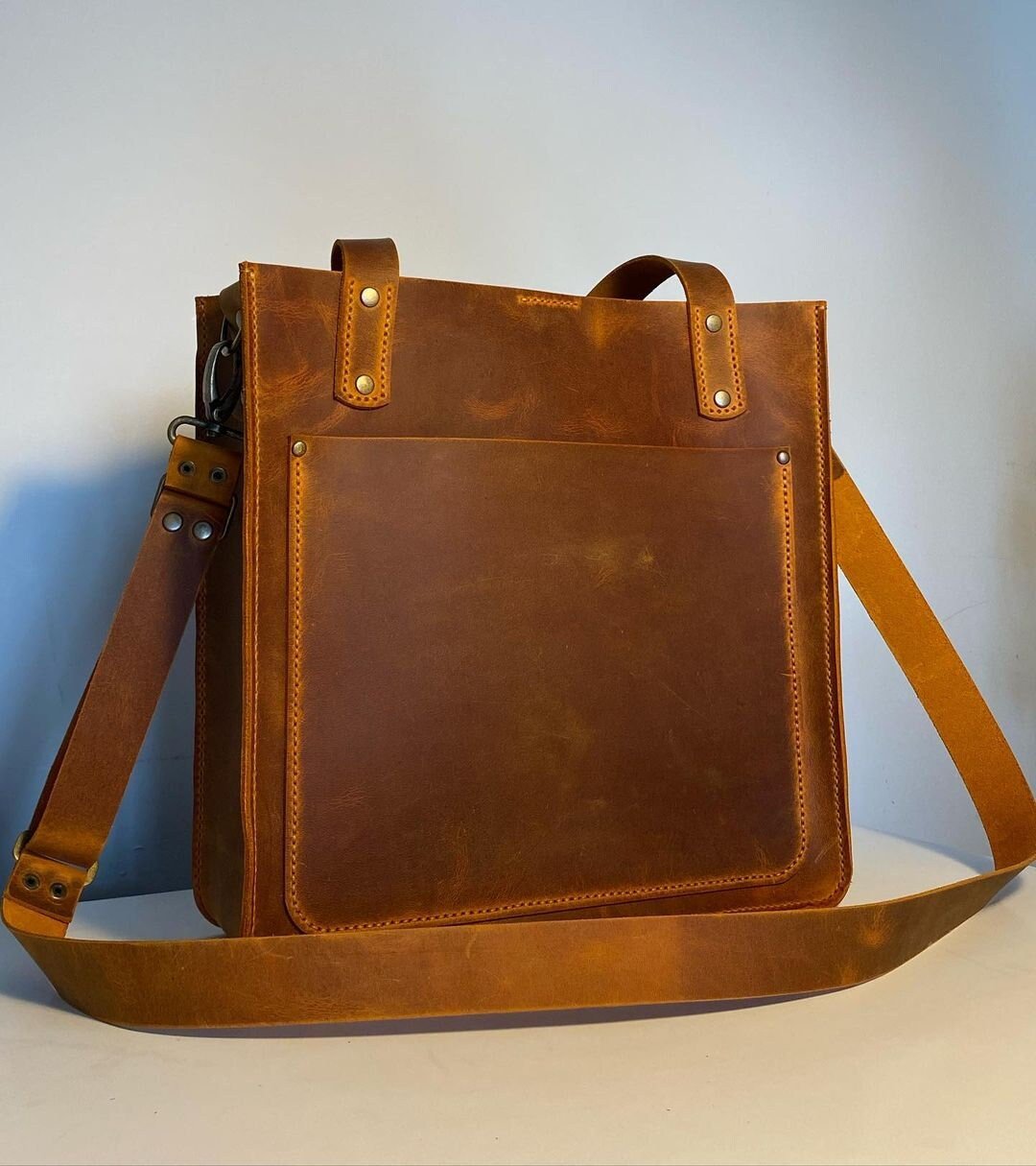 Genuine Leather Limited Handmade Bag Special Designer design with wallet on your name | For Special Discont PM Me  99percenthandmade   