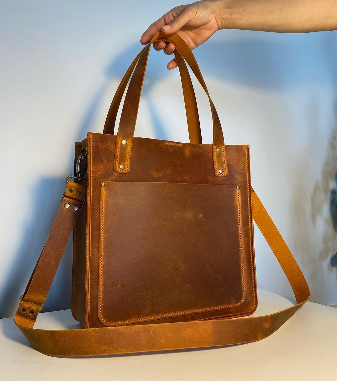 Genuine Leather Limited Handmade Bag Special Designer design with wallet on your name | For Special Discont PM Me  99percenthandmade   