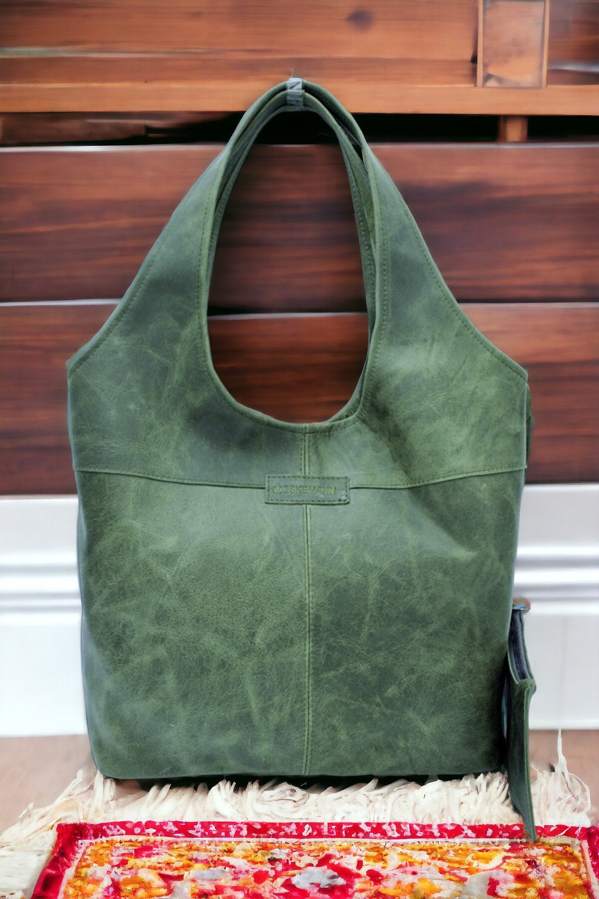 Genuine Leather Shoulder Bag - 9 Color Options  99percenthandmade Antique Green  