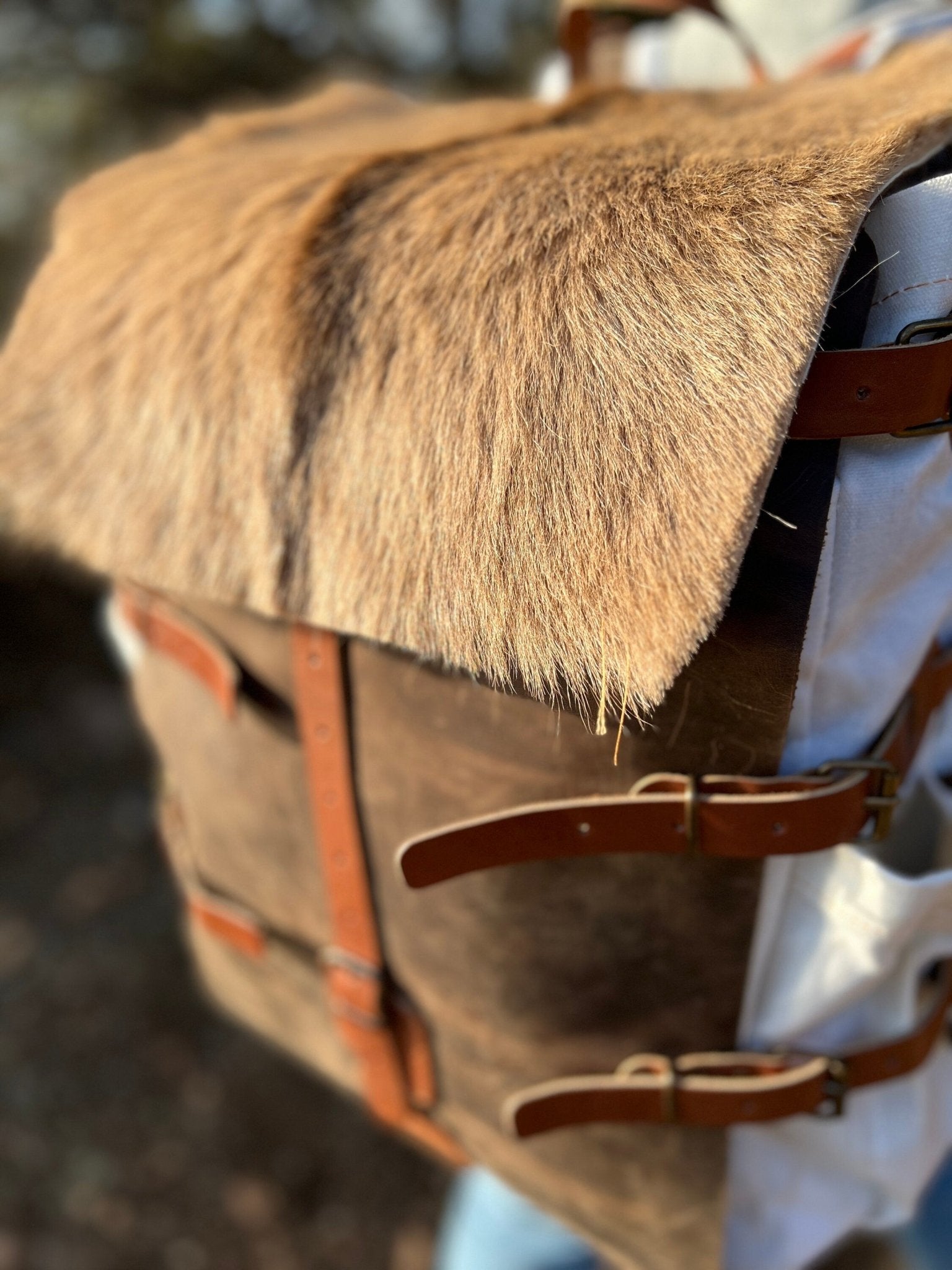 Goat Fur | Camping Backpack | Bushcraft Backpack | Bushcraft | Camping | Outdoor | Hiking | Handmade Backpack l  | 30,40,50 Litres option  99percenthandmade   