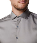 Grey Slim Fit Long Sleeve Cotton Satin Shirt 99percenthandmade   