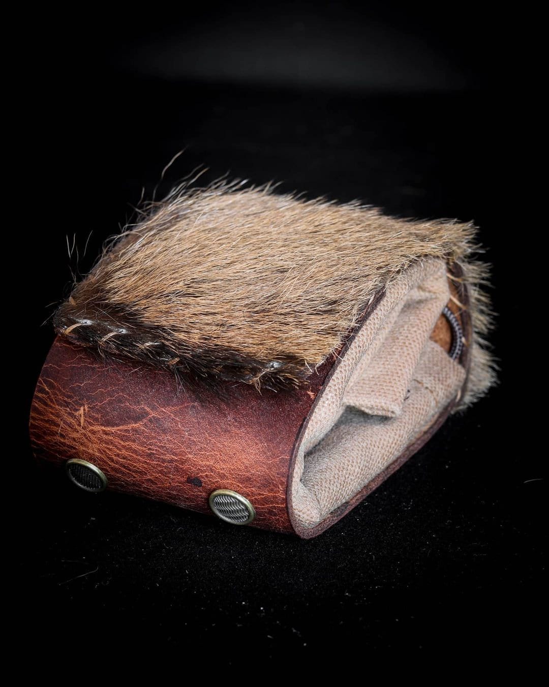 Handmade Bushcraft Foraging Bag With Goat Skin Details, Survival kit, Gift for dad, gift for him, Craftman, Forrest bag  99percenthandmade   