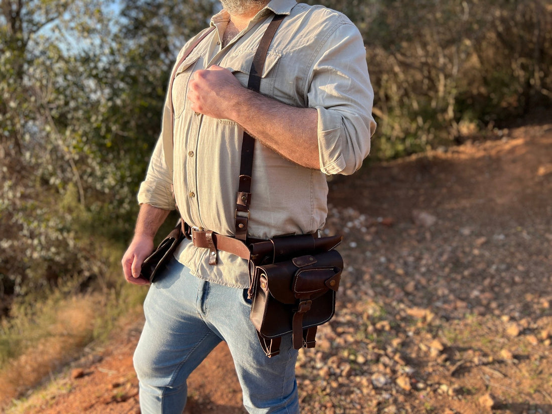 Handmade Bushcraft Leather Utility Belt Set | Tool Belt | Suspenders | Pouch | Belt Bag | Loops | Axe holder | Dangler | Viking Belt Style  99percenthandmade   