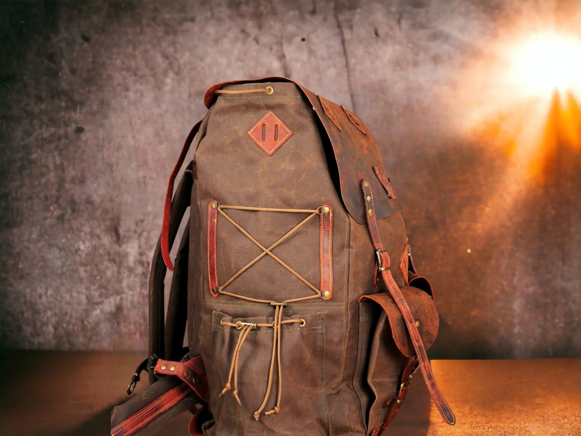 can a leather backpack be in the sunlight Travel Backpack | Canvas Leather
