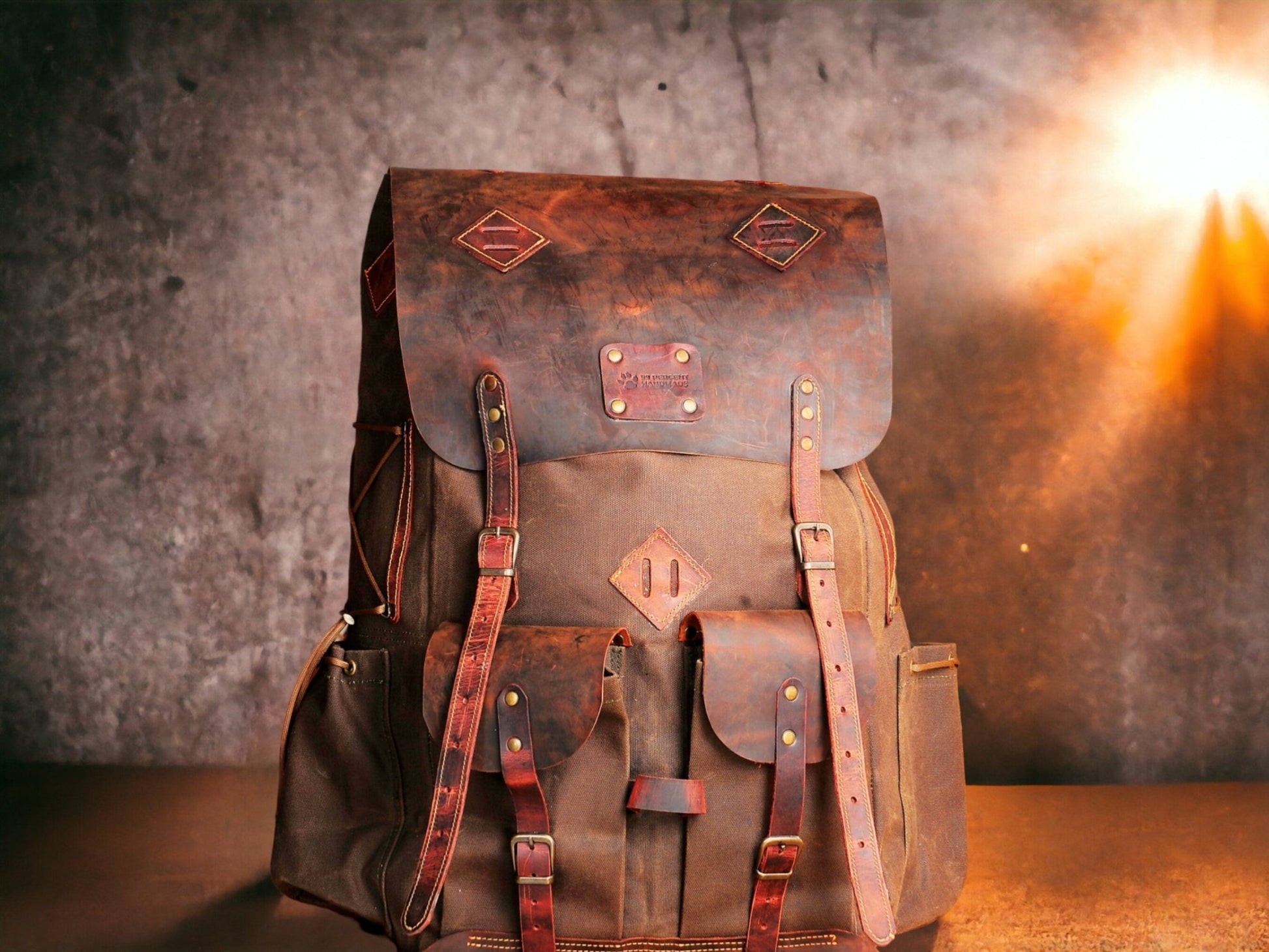 Handmade | Camping Backpack | Hiking Backpack | Bushcraft Backpack | Travel Backpack | Canvas Leather | Camping, Hiking, Bushcraft, Travel  99percenthandmade   
