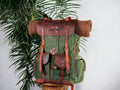 Handmade | Camping Backpack | Hiking Backpack | Bushcraft Backpack | Travel Backpack | Canvas Leather | Camping, Hiking, Bushcraft, Travel  99percenthandmade 30 Green 