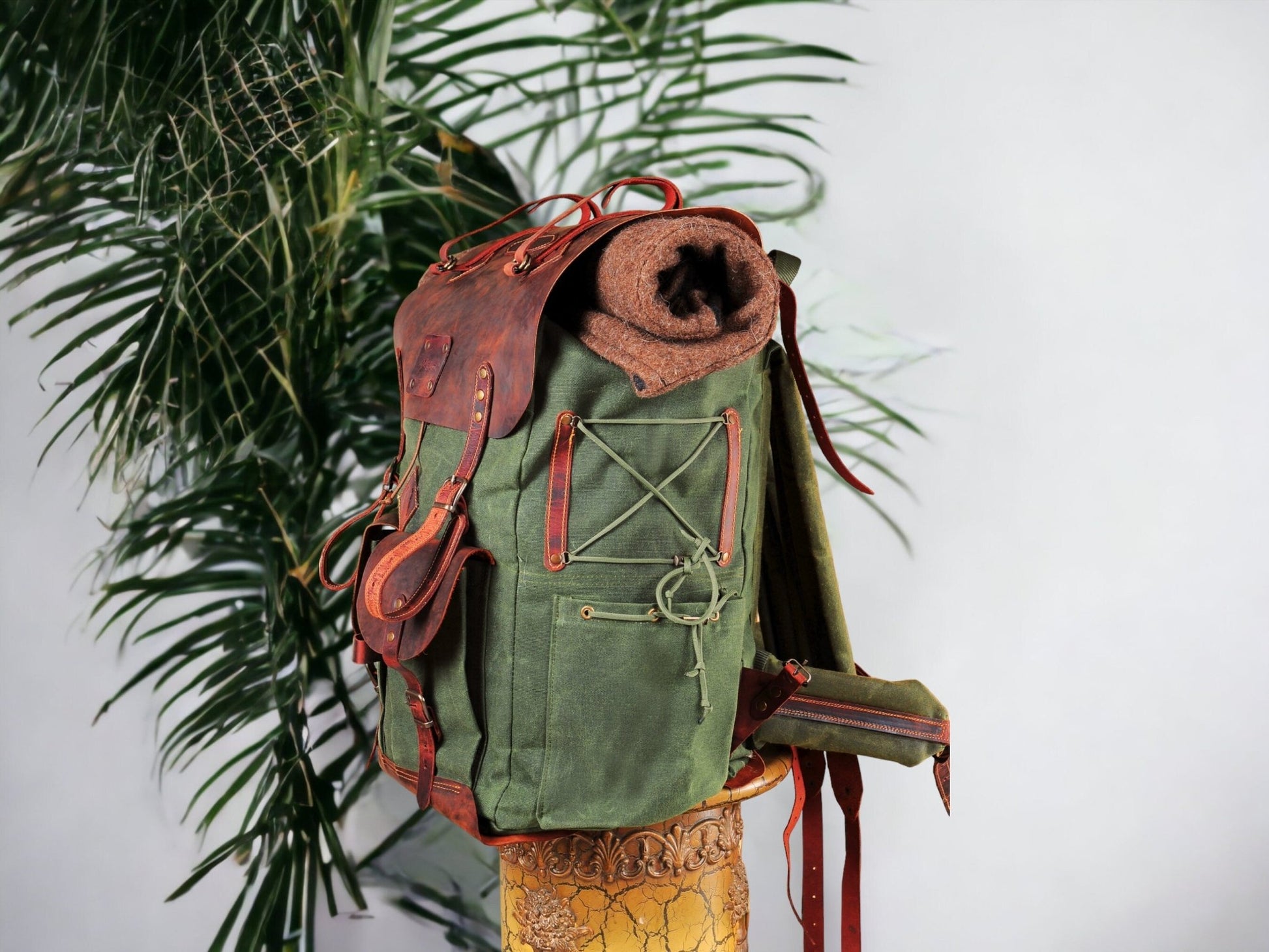 army surplus hiking backpack Travel Backpack | Canvas Leather