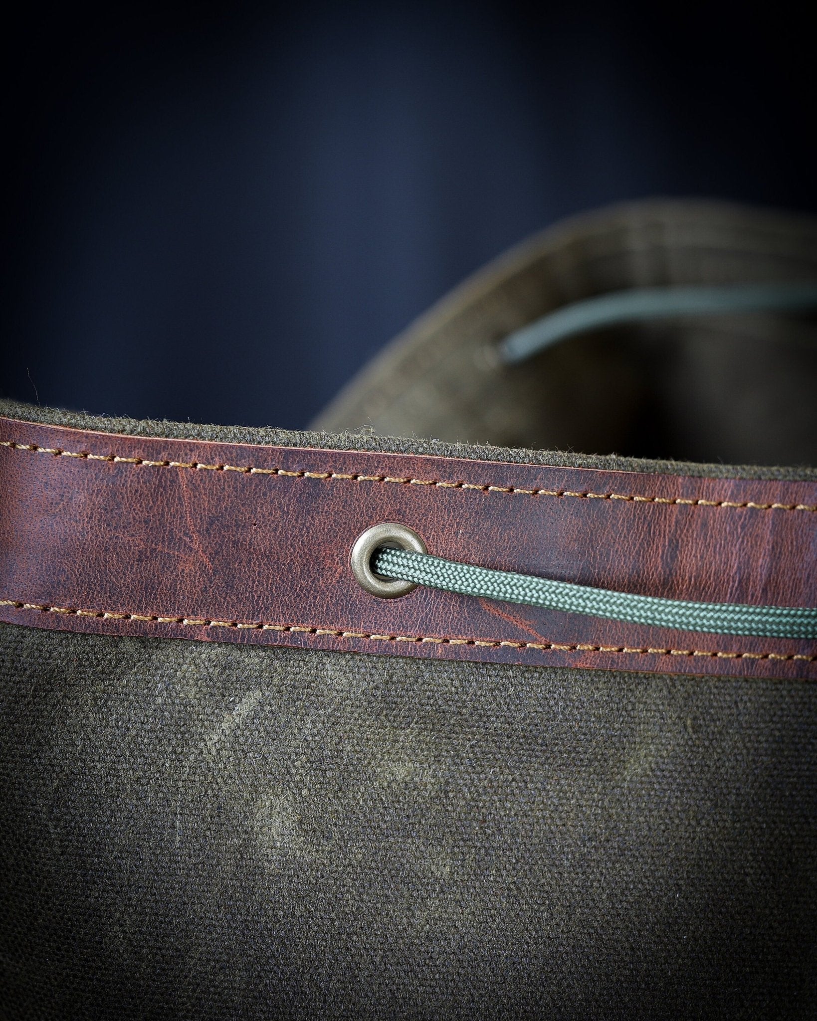 craftman sears d green leather backpack Handmade Genuine Green Leather and Waxed Canvas duffle Backpack for Tr