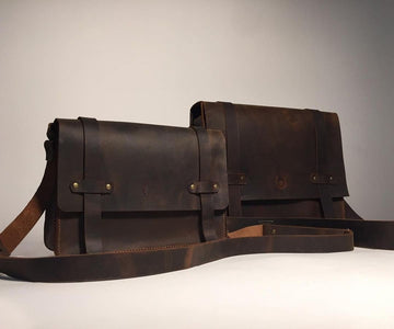 Handmade Grain Leather Crossbody Briefcase with 2 Colour, Messenger bag, Lawyer's Bag, Personalized Handbag, Work Bag , Gift For Him | 38 Cm  99percenthandmade   