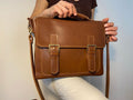 Handmade Grain Leather Crossbody Briefcase with 3 Colour, Messenger bag, Lawyer's Bag, Personalized Handbag, Work Bag , Gift For Him | 32 Cm  99percenthandmade   