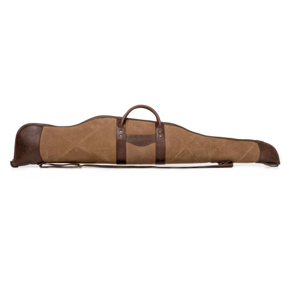 40 inch to 60 inch | Handmade | Green-Brown Colour | Shotgun Case | Rifle Case | Rifle Bag | Shotgun Bag | Rifle Bag |Wax Camvas | Hunting | Personalization Rifle - Shotgun bag 99percenthandmade Brown Rifle 40 