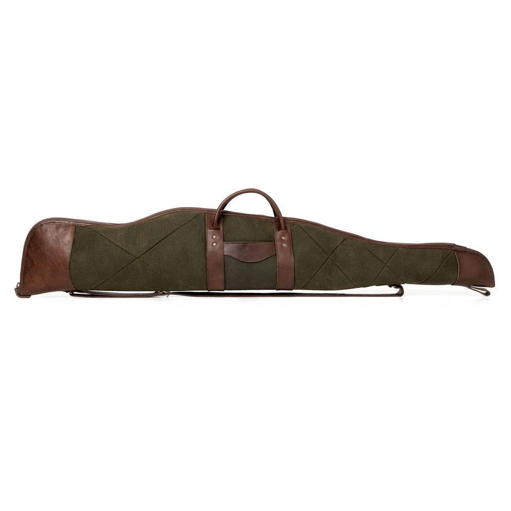 40 inch to 60 inch | Handmade | Green-Brown Colour | Shotgun Case | Rifle Case | Rifle Bag | Shotgun Bag | Rifle Bag |Wax Camvas | Hunting | Personalization Rifle - Shotgun bag 99percenthandmade Green Rifle 40 