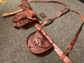 Handmade | Hunting Bag | Cartridge Bag | Suspenders Kit With Personalization | Panier Bag | Load Carrying Bag | Knife sheath  99percenthandmade XS - 75 Cognac 