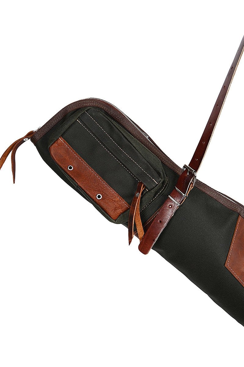 Handmade Leather and Canvas or Full Leather Rifle Shotgun Bag, 40 inch to 60 inch options  99percenthandmade   