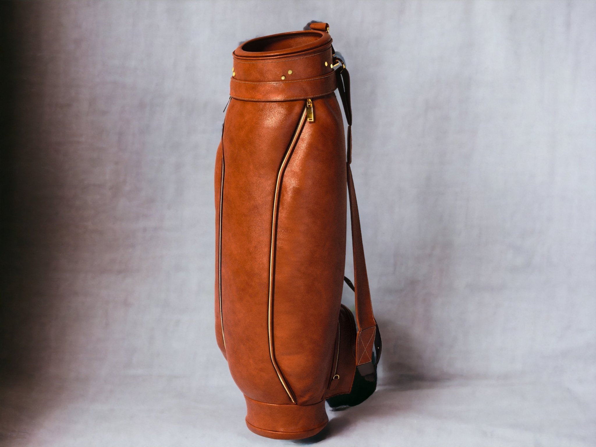 Handmade Leather and Canvas Golf Bag, Golf Stand, Sunday Bag
