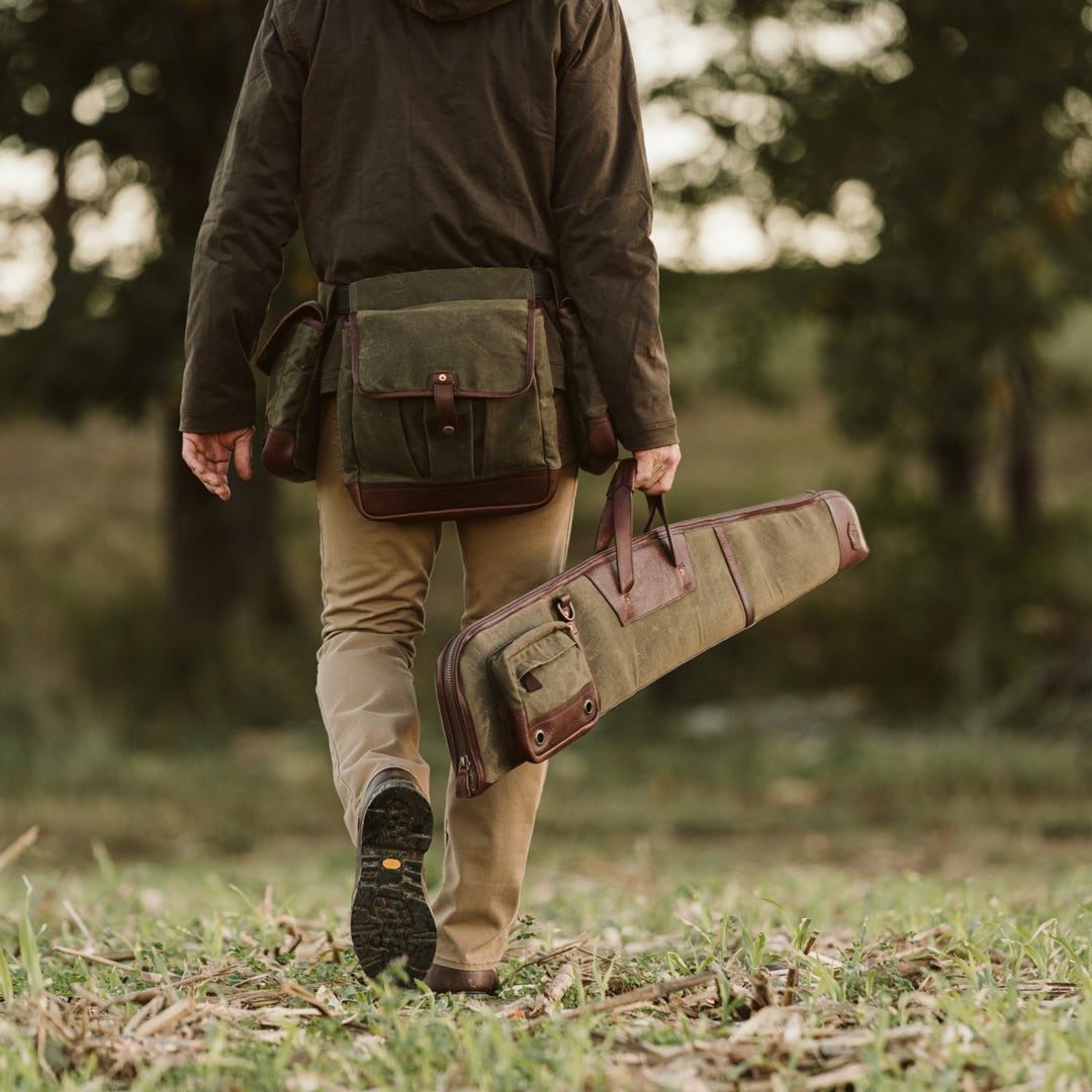 Handmade | Leather Shooting Bag | Canvas Shooting Bag | Waxed Canvas  | Leather | Rifle Bag | Hunting | Rifle | Gun case  | Personalization  99percenthandmade   