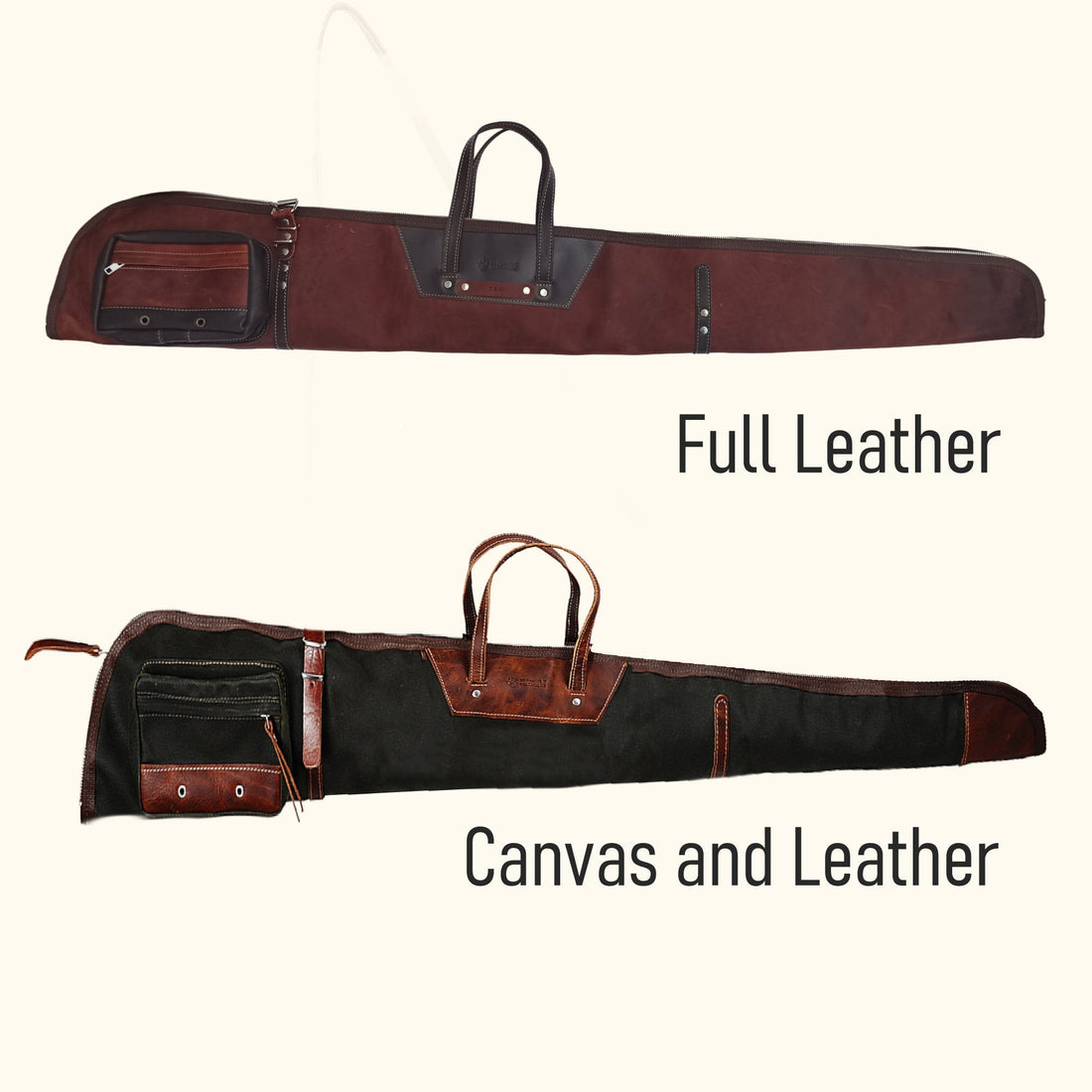 Handmade | Leather Shotgun Bag | Canvas Shotgun Bag | Waxed Canvas  | Leather | Shotgun Bag | Hunting | Shotgun | Gun case | Personalization  99percenthandmade   
