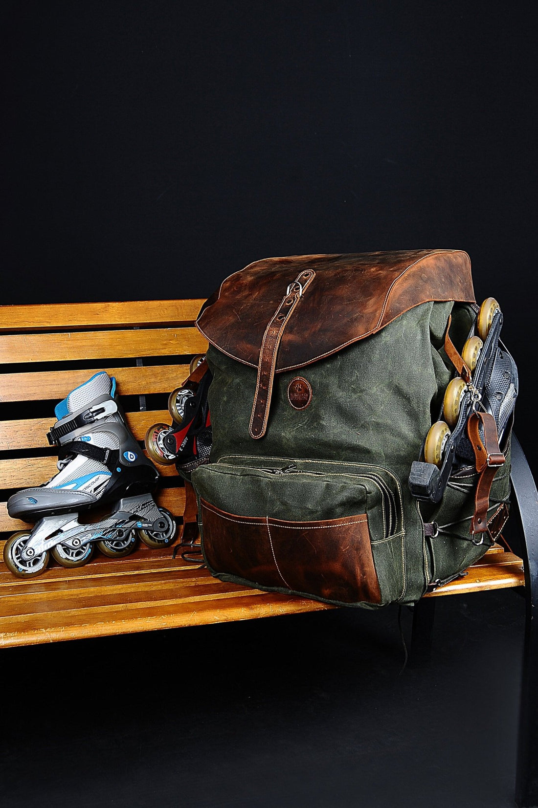 Handmade Roller Blade Backpack | Green, Brown, Black, Blue Colors | 20 Liter, 30 Liter, 40 Liter options  99percenthandmade   