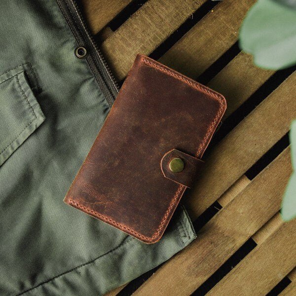 Handmade Wallet with 2 Colour Tobacco, Black Personalized Wallet | You can Engrave inside outside of Wallet  99percenthandmade   