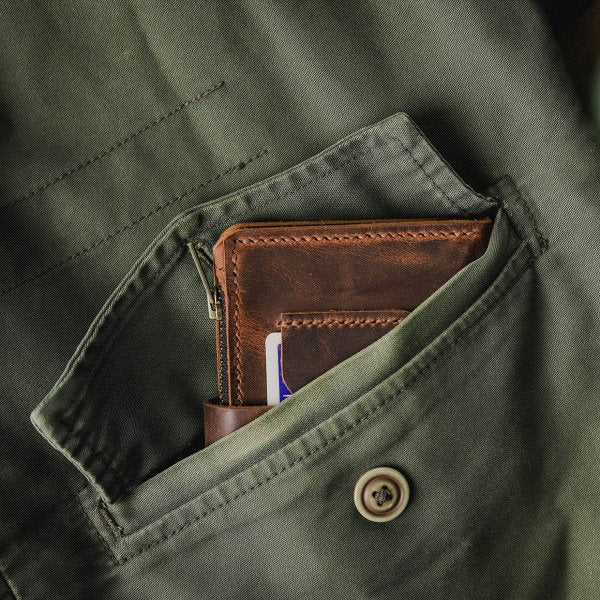 Handmade Wallet with 2 Colour Tobacco, Black Personalized Wallet | You can Engrave inside outside of Wallet  99percenthandmade   