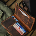 Handmade Wallet with 2 Colour Tobacco, Black Personalized Wallet | You can Engrave inside outside of Wallet  99percenthandmade   
