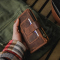 Handmade Wallet with 2 Colour Tobacco, Black Personalized Wallet | You can Engrave inside outside of Wallet  99percenthandmade   