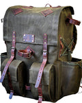 Hiking | Canvas Flap | Hiking Backpack | Hiking Bag | Leather and Canvas Backpack | Leather | Canvas | Camping Backpack | Camping | Rucksack bushcraft - camping - hiking backpack 99percenthandmade 30 Liters Dhaki 