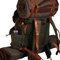 Hiking | Canvas Flap | Hiking Backpack | Hiking Bag | Leather and Canvas Backpack | Leather | Canvas | Camping Backpack | Camping | Rucksack bushcraft - camping - hiking backpack 99percenthandmade 30 Liters Green 