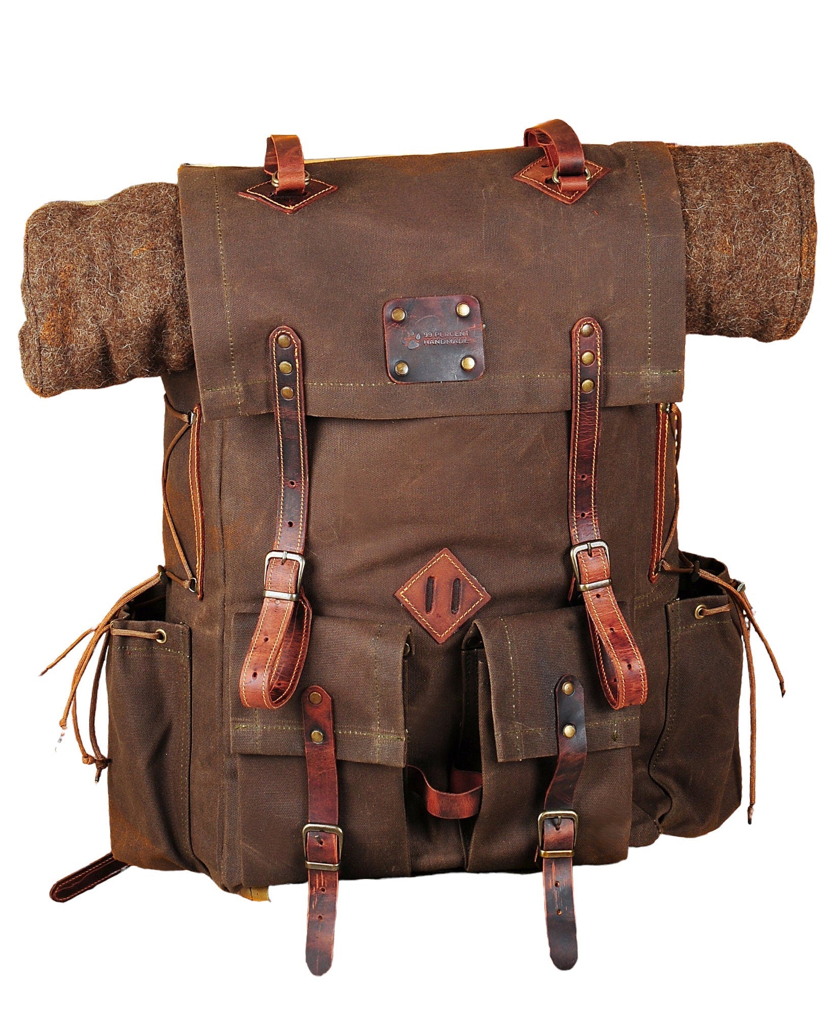 canvas and leather backpack uk Leather | Canvas | Camping Backpack