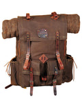 Hiking | Hiking Backpack | Hiking Bag | Leather and Canvas Backpack | Leather | Canvas | Camping Backpack | Bushcraft  | Camping | Rucksack bushcraft - camping - hiking backpack 99percenthandmade 30 Liters Brown Canvas Flap 