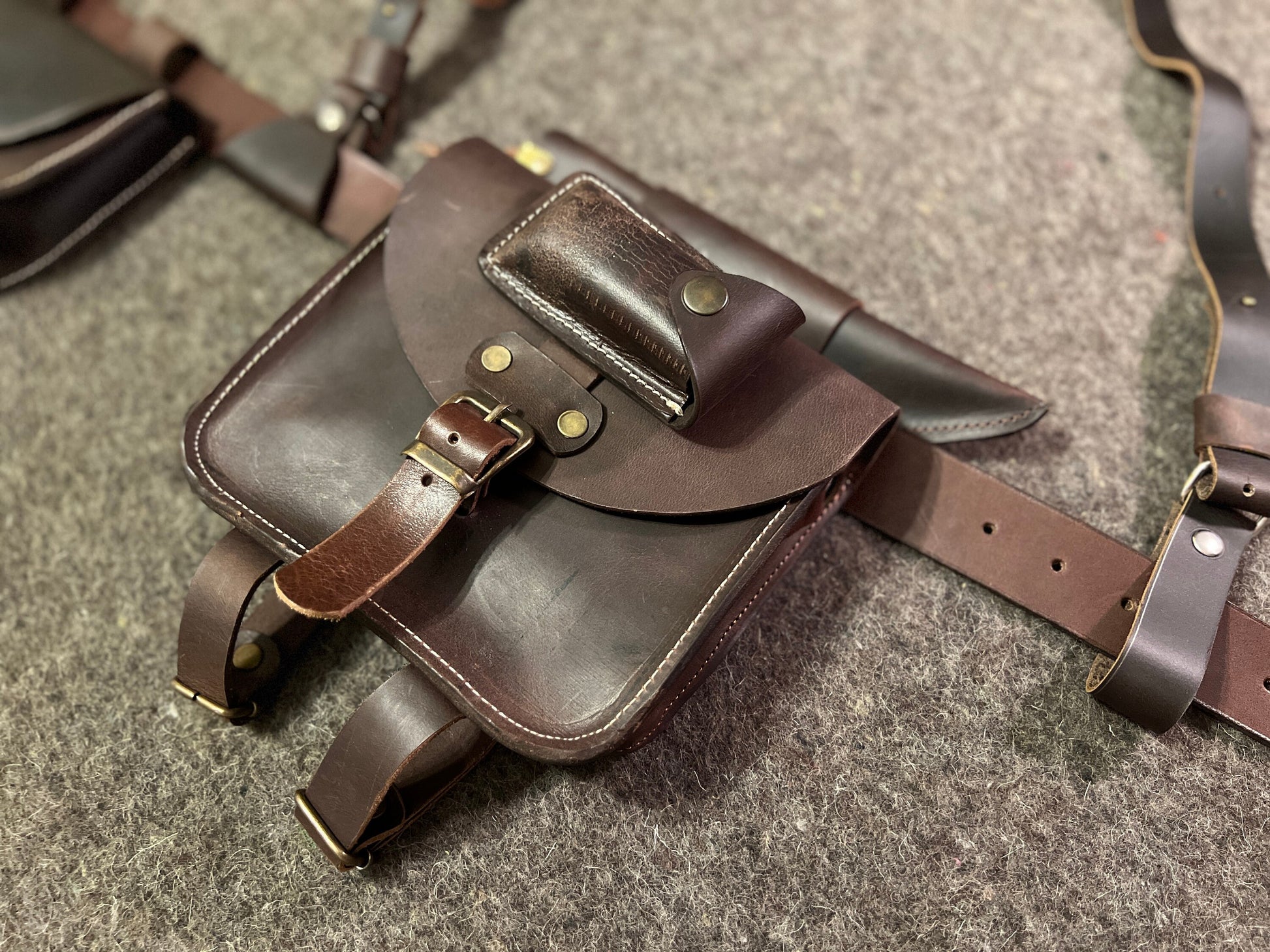 Bushcraft Belt Suspender Kit With Personalization, Load Carrying Bushcraft Belt,  Foraging Bag,  Axe Holder, Belt Bag  99percenthandmade   